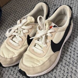 Nike Beige and Black Running Shoes